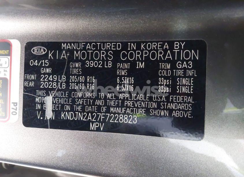 Photo 9 of 2015 Kia Soul (VIN KNDJN2A27F7228823)