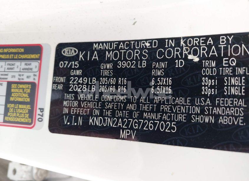 Photo 9 of 2016 Kia Soul (VIN KNDJN2A27G7267025)