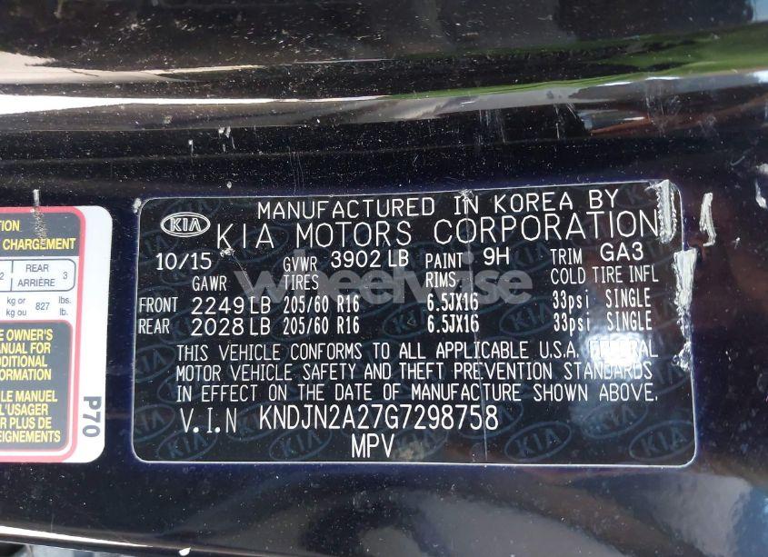 Photo 9 of 2016 Kia Soul (VIN KNDJN2A27G7298758)