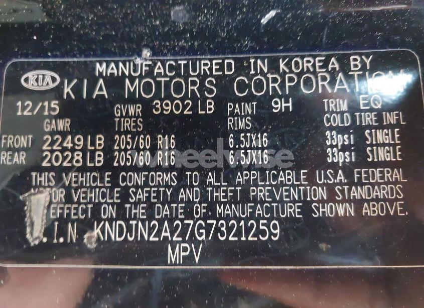 Photo 9 of 2016 Kia Soul (VIN KNDJN2A27G7321259)