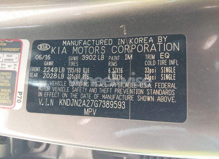 Photo 9 of 2016 Kia Soul (VIN KNDJN2A27G7389593)