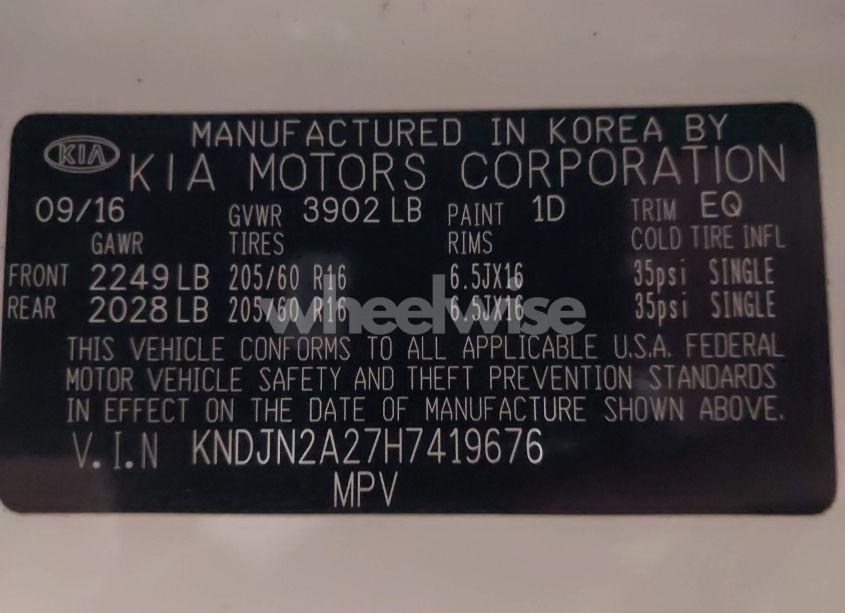 Photo 9 of 2017 Kia Soul (VIN KNDJN2A27H7419676)