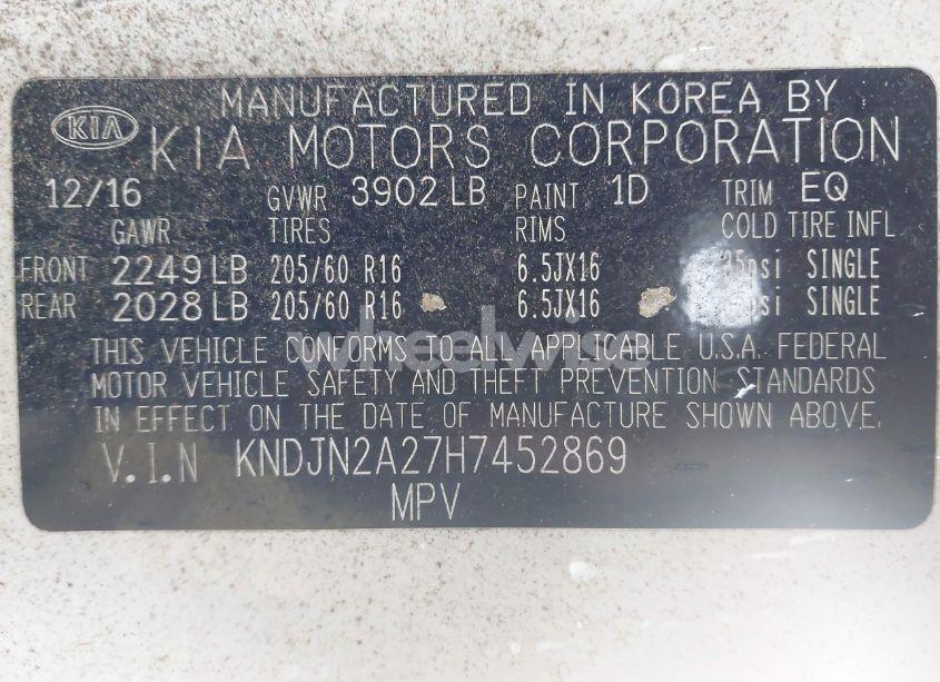 Photo 9 of 2017 Kia Soul ! (VIN KNDJN2A27H7452869)