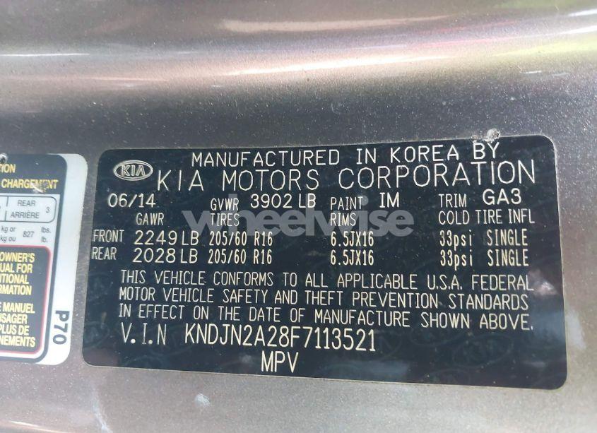 Photo 9 of 2015 Kia Soul (VIN KNDJN2A28F7113521)