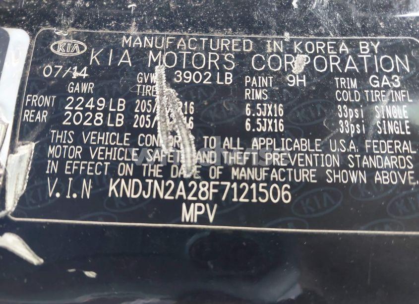 Photo 9 of 2015 Kia Soul (VIN KNDJN2A28F7121506)