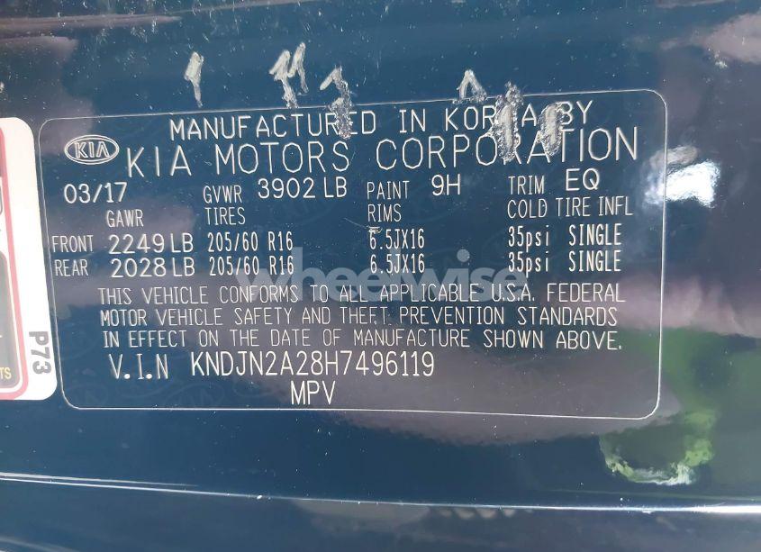 Photo 9 of 2017 Kia Soul (VIN KNDJN2A28H7496119)