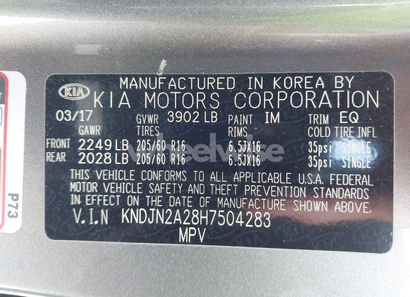 Photo 9 of 2017 Kia Soul (VIN KNDJN2A28H7504283)