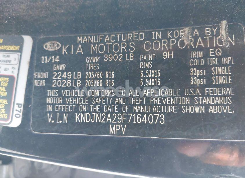 Photo 9 of 2015 Kia Soul (VIN KNDJN2A29F7******)