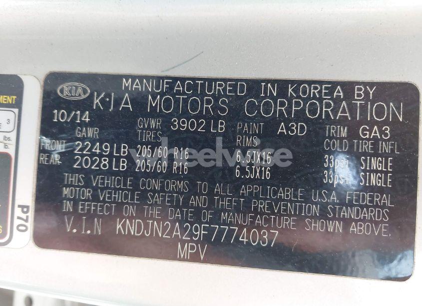 Photo 9 of 2015 Kia Soul (VIN KNDJN2A29F7774037)
