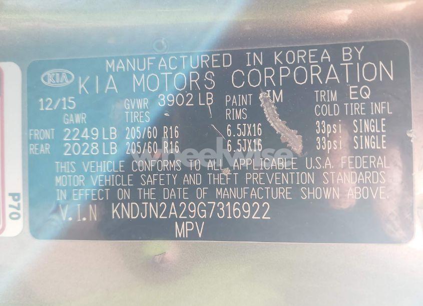 Photo 9 of 2016 Kia Soul (VIN KNDJN2A29G7316922)