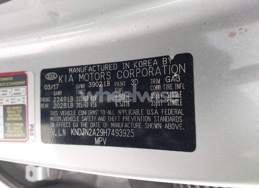 Photo 9 of 2017 Kia Soul (VIN KNDJN2A29H7493925)