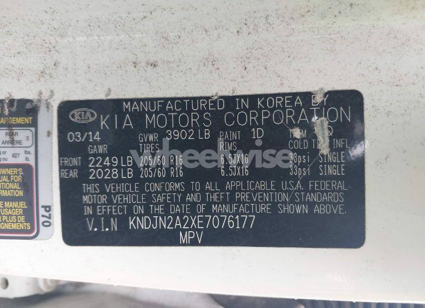 Photo 9 of 2014 Kia Soul (VIN KNDJN2A2XE7076177)