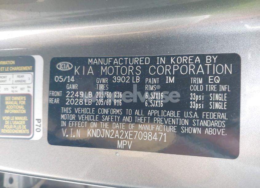 Photo 9 of 2014 Kia Soul (VIN KNDJN2A2XE7098471)