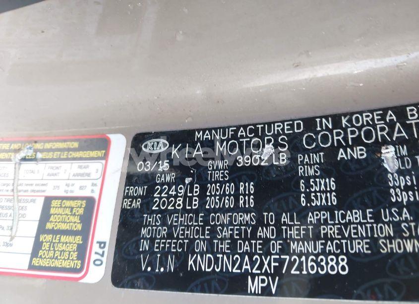 Photo 9 of 2015 Kia Soul (VIN KNDJN2A2XF7216388)