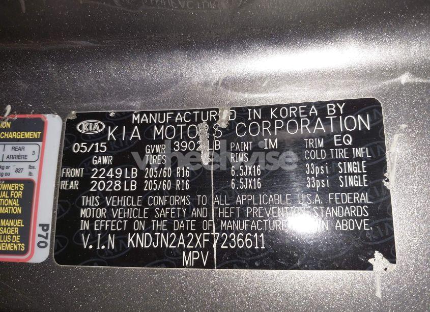 Photo 9 of 2015 Kia Soul (VIN KNDJN2A2XF7236611)