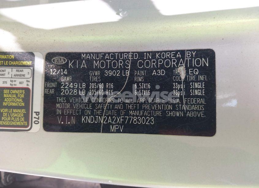 Photo 9 of 2015 Kia Soul ! (VIN KNDJN2A2XF7783023)