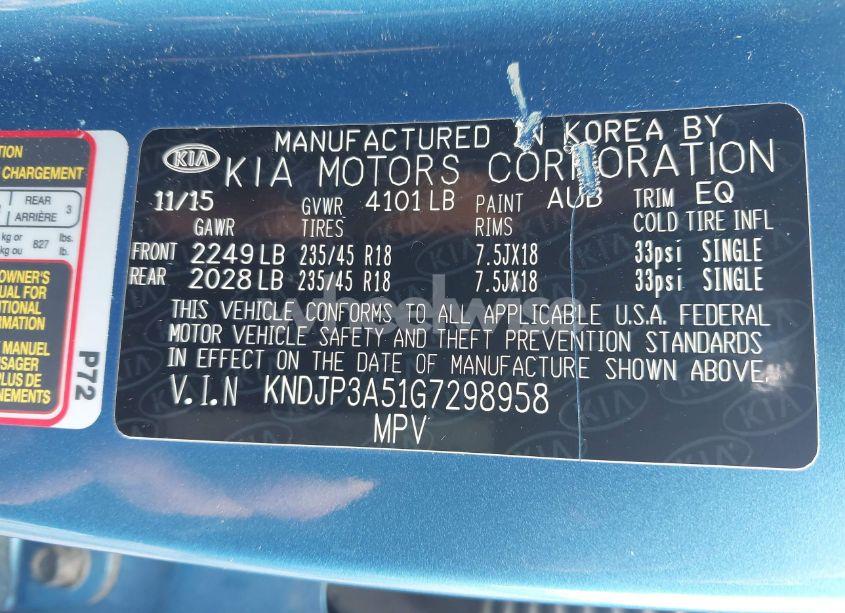 Photo 9 of 2016 Kia Soul + (VIN KNDJP3A51G7298958)