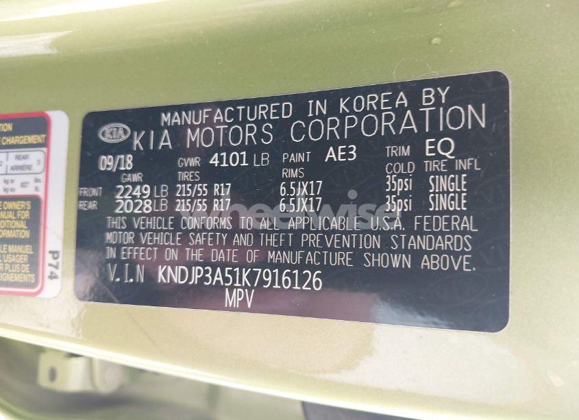 Photo 9 of 2019 Kia Soul + (VIN KNDJP3A51K7916126)