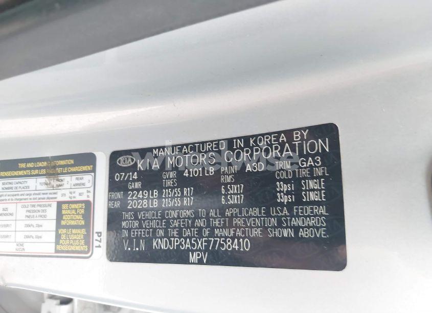 Photo 9 of 2015 Kia Soul + (VIN KNDJP3A5XF7758410)