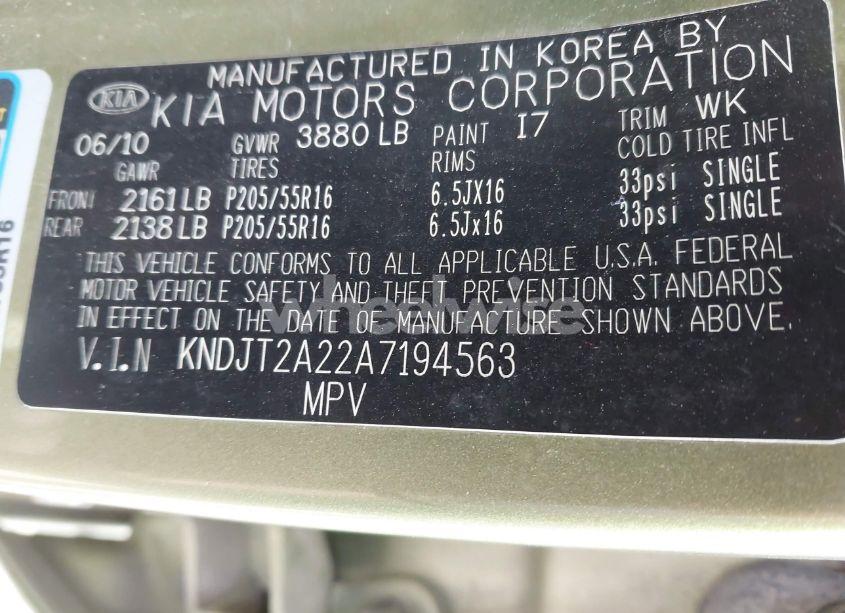 Photo 9 of 2010 Kia Soul + (VIN KNDJT2A22A7194563)