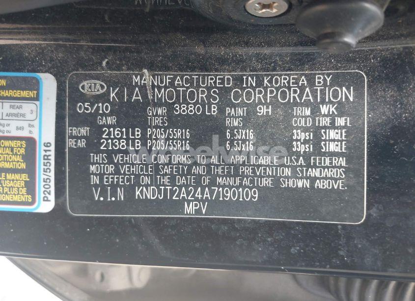 Photo 9 of 2010 Kia Soul + (VIN KNDJT2A24A7190109)