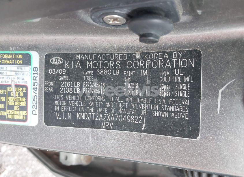 Photo 9 of 2010 Kia Soul SPORT (VIN KNDJT2A2XA7049822)