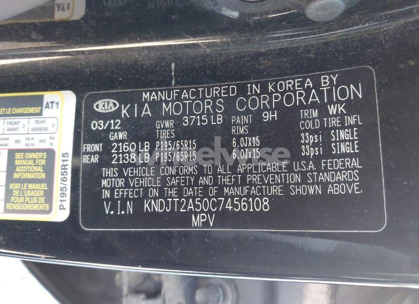 Photo 9 of 2012 Kia Soul (VIN KNDJT2A50C7456108)