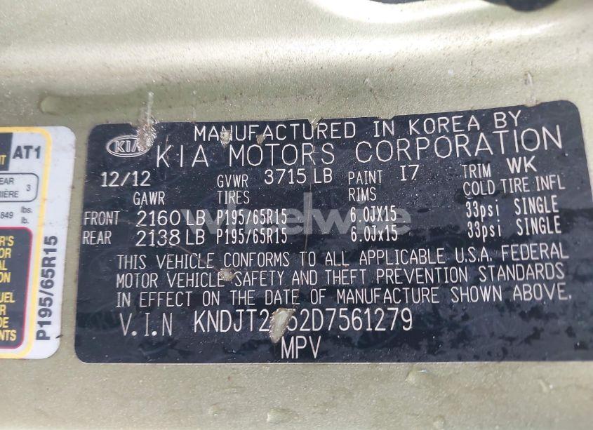 Photo 9 of 2013 Kia Soul (VIN KNDJT2A52D7561279)