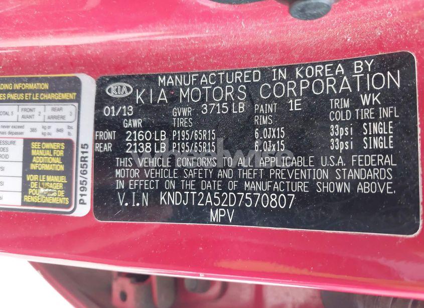 Photo 9 of 2013 Kia Soul (VIN KNDJT2A52D7570807)