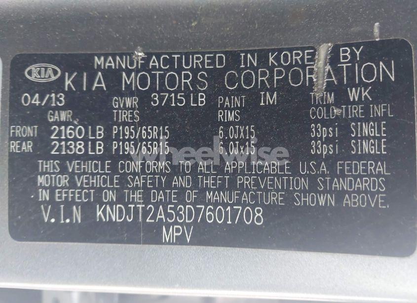 Photo 9 of 2013 Kia Soul (VIN KNDJT2A53D7601708)