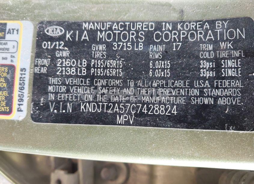 Photo 9 of 2012 Kia Soul (VIN KNDJT2A57C7428824)