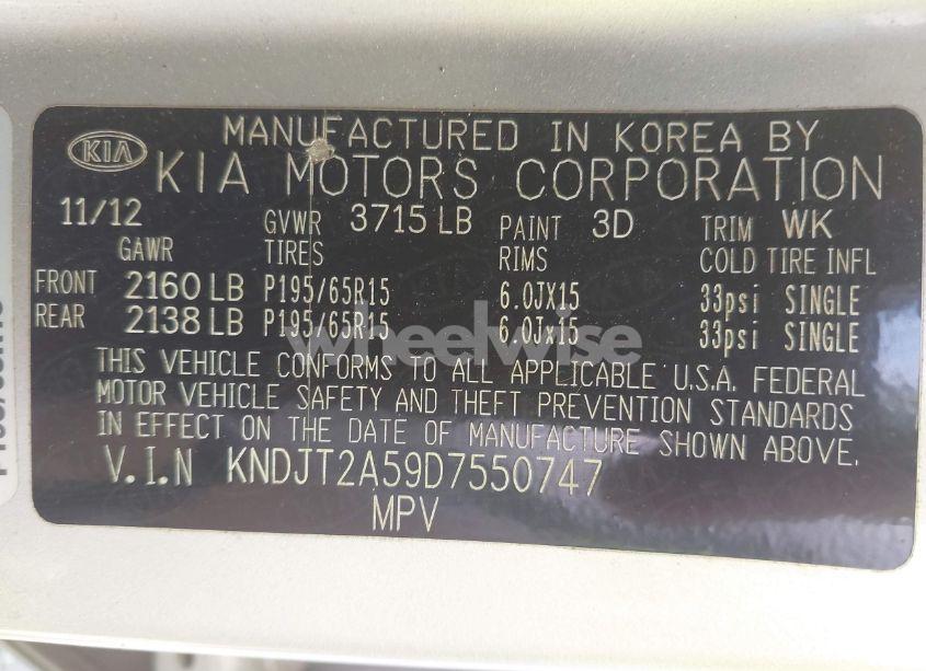 Photo 9 of 2013 Kia Soul (VIN KNDJT2A59D7550747)