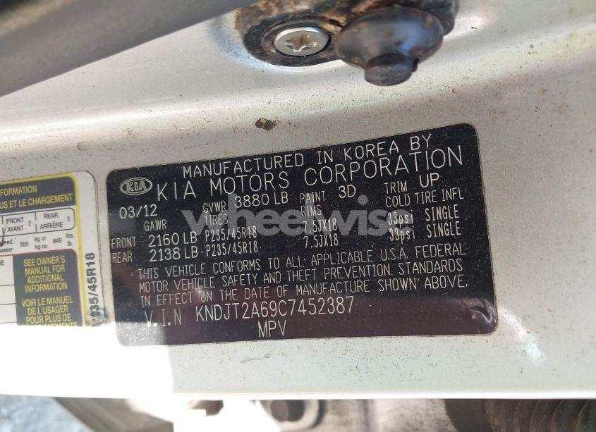 Photo 9 of 2012 Kia Soul ! (VIN KNDJT2A69C7452387)