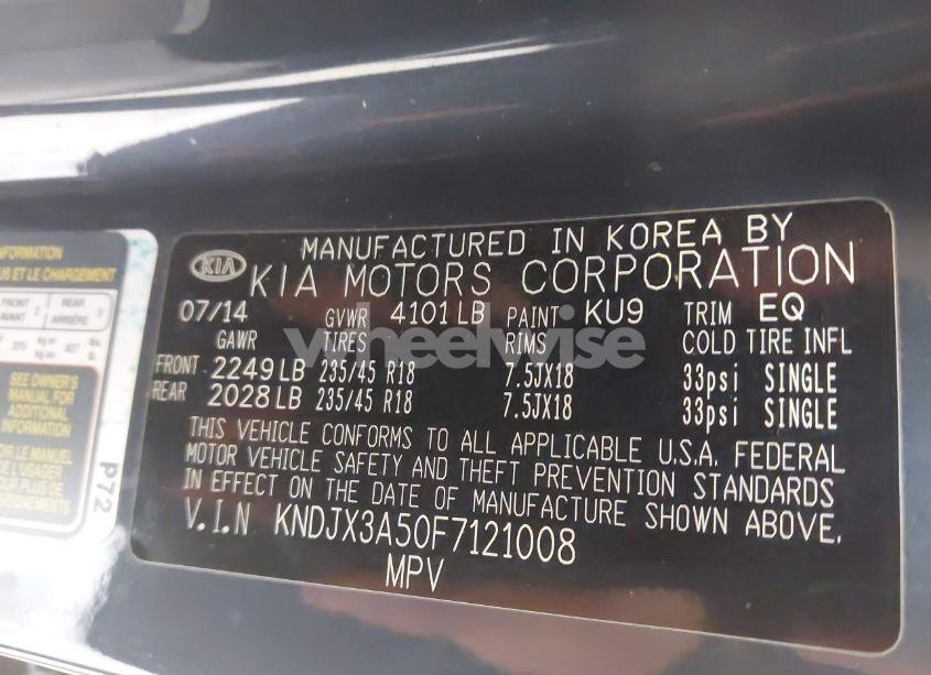 Photo 9 of 2015 Kia Soul ! (VIN KNDJX3A50F7121008)