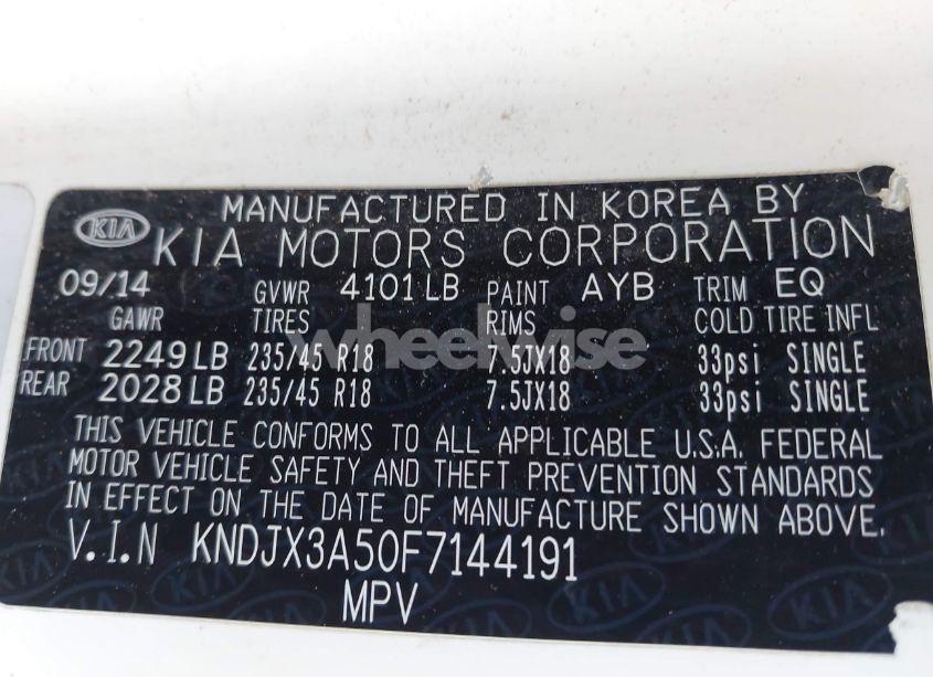 Photo 9 of 2015 Kia Soul ! (VIN KNDJX3A50F7144191)