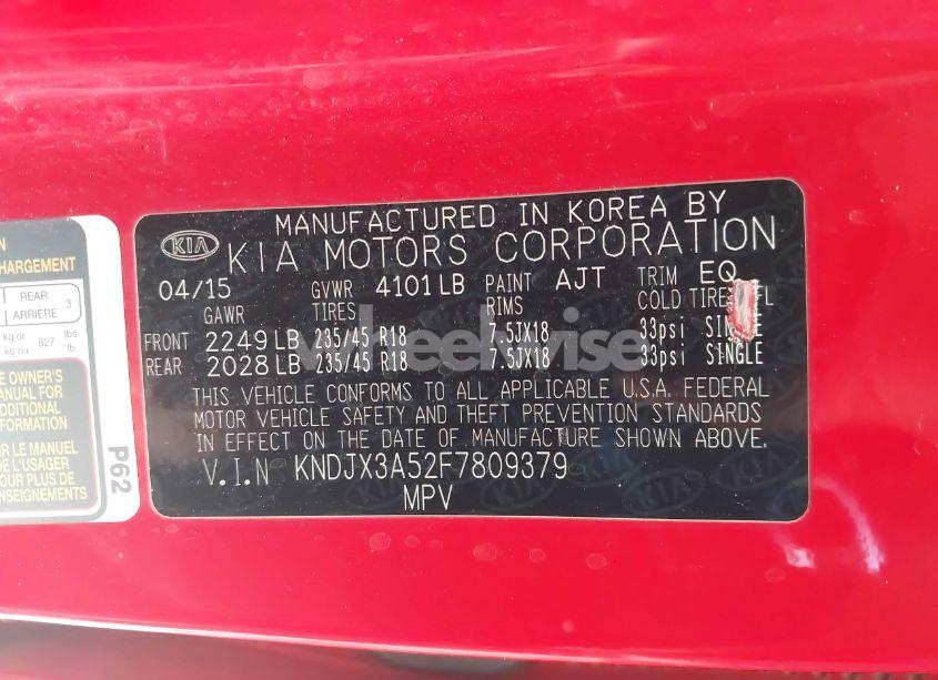 Photo 9 of 2015 Kia Soul ! (VIN KNDJX3A52F7809379)