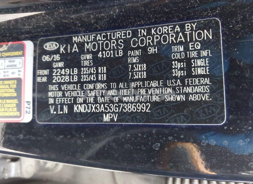 Photo 9 of 2016 Kia Soul ! (VIN KNDJX3A53G7386992)