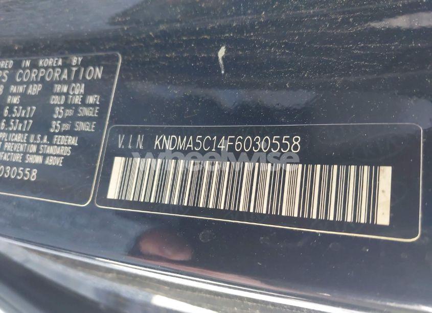 Photo 9 of 2015 Kia Sedona L (VIN KNDMA5C14F6030558)