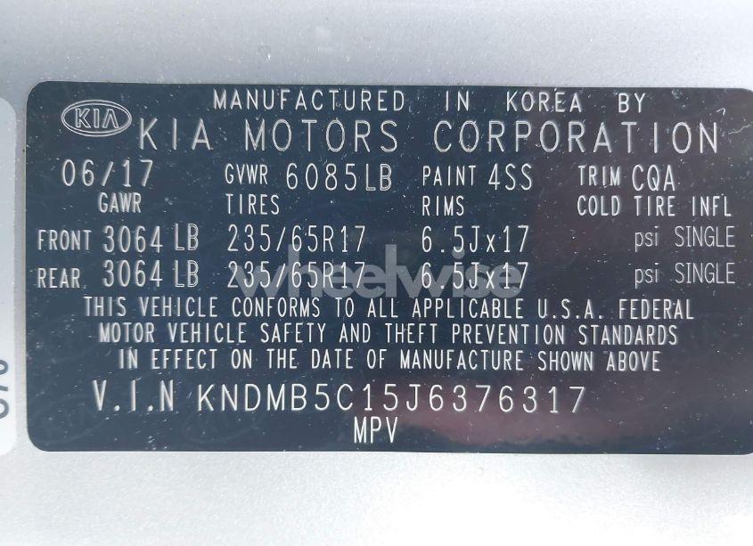 Photo 9 of 2018 Kia Sedona LX (VIN KNDMB5C15J6376317)