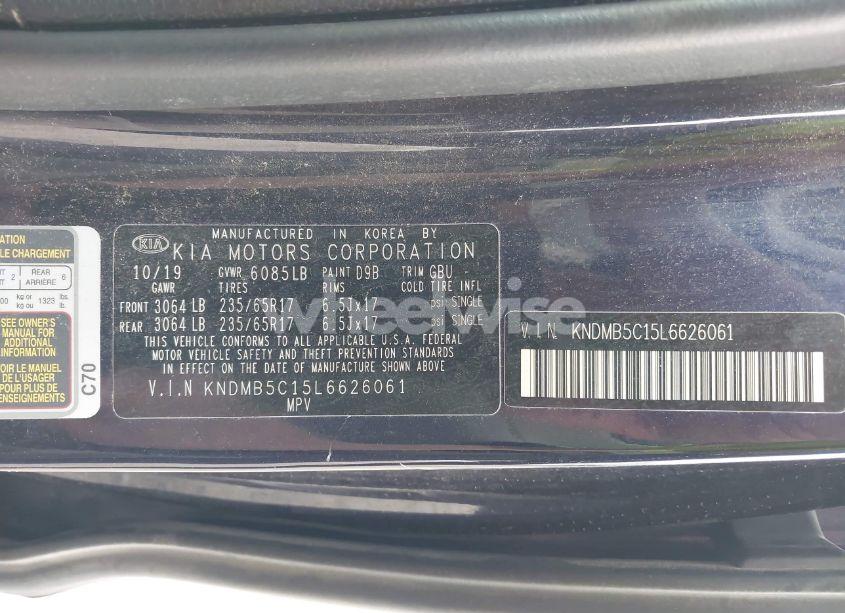 Photo 9 of 2020 Kia Sedona LX (VIN KNDMB5C15L6626061)
