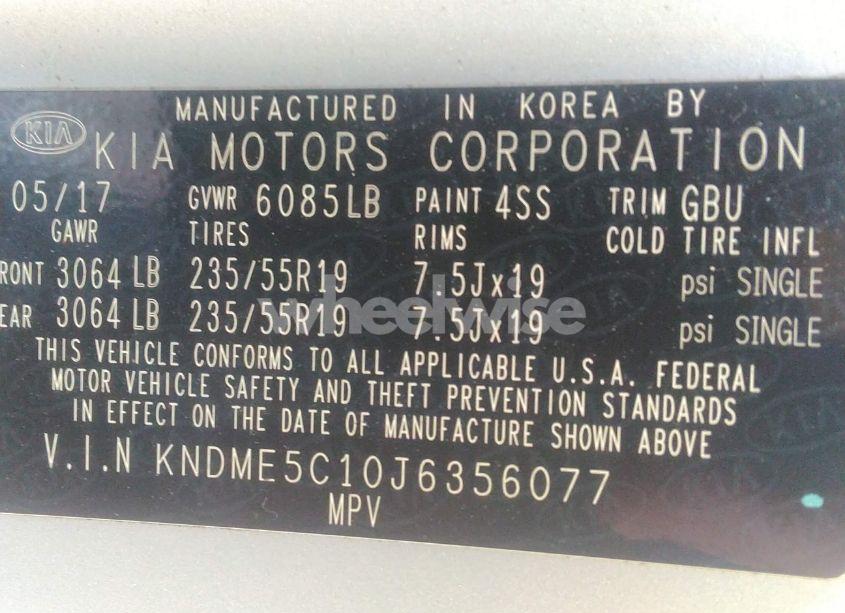 Photo 9 of 2018 Kia Sedona SX LIMITED (VIN KNDME5C10J6356077)