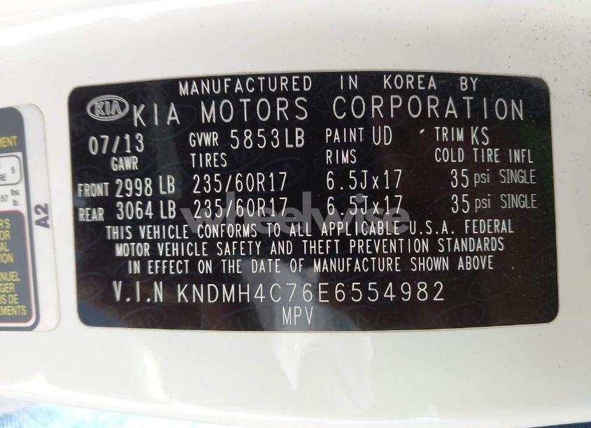 Photo 9 of 2014 Kia Sedona EX (VIN KNDMH4C76E6554982)