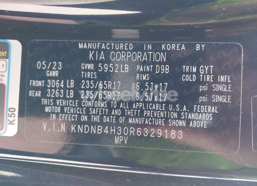 Photo 9 of 2024 Kia Carnival MPV LX SEAT PACKAGE (VIN KNDNB4H30R6329183)