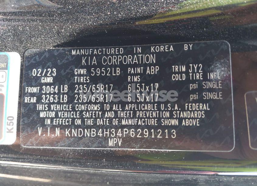 Photo 9 of 2023 Kia Carnival MPV LX SEAT PACKAGE (VIN KNDNB4H34P6291213)