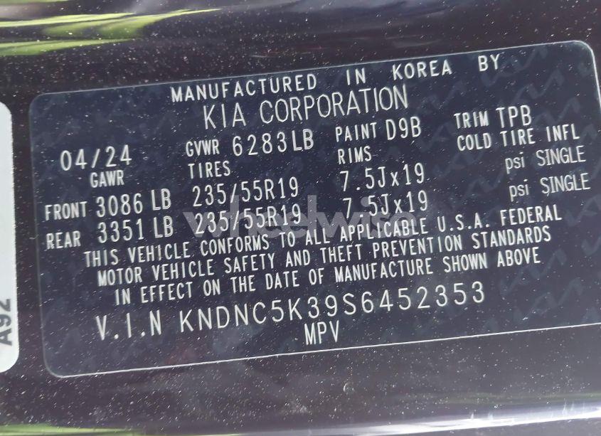 Photo 9 of 2025 Kia Carnival MPV EX (VIN KNDNC5K39S6452353)