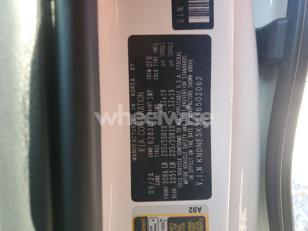 Photo 13 of 2025 KIA CARNIVAL SX (VIN KNDNE5K35S6502062)