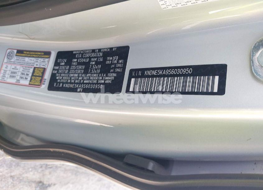 Photo 9 of 2025 Kia Carnival MPV HYBRID SX (VIN KNDNE5KA9S6030950)