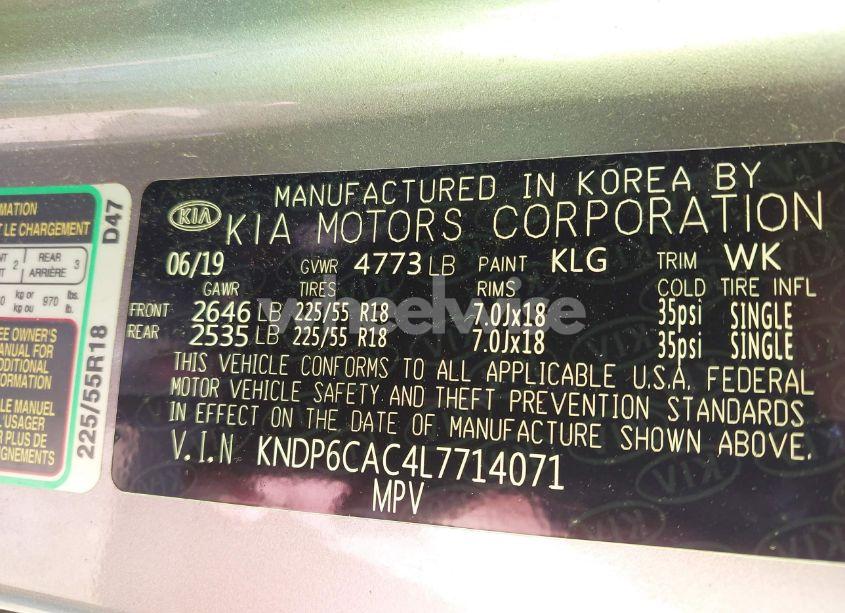 Photo 9 of 2020 Kia Sportage S (VIN KNDP6CAC4L7714071)