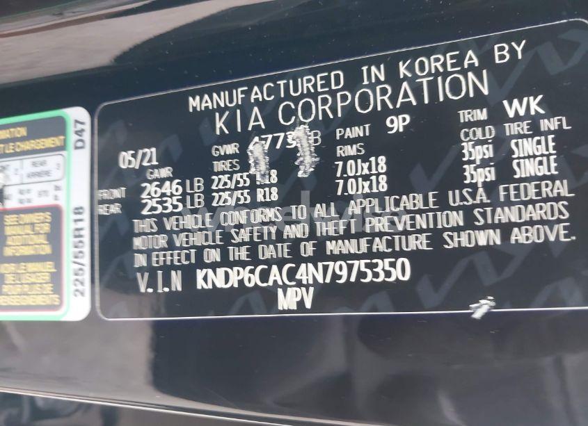 Photo 9 of 2022 Kia Sportage NIGHTFALL EDITION (VIN KNDP6CAC4N7975350)