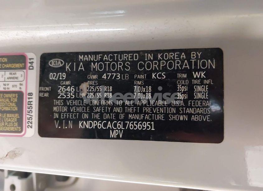 Photo 9 of 2020 Kia Sportage S (VIN KNDP6CAC6L7656951)